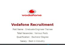 Vodafone Recruitment 2022