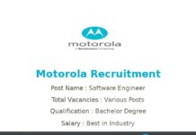 Motorola Recruitment 2022