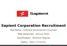 Sapient Recruitment 2022