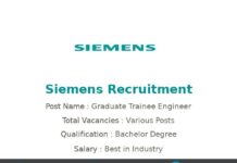 Siemens Recruitment 2022