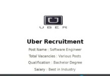 Uber Recruitment 2022