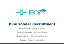 Blue Yonder Recruitment 2025 | Various Sr. Data Scientist I (ML, Python, Tensorflow) Jobs